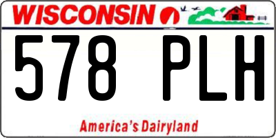WI license plate 578PLH