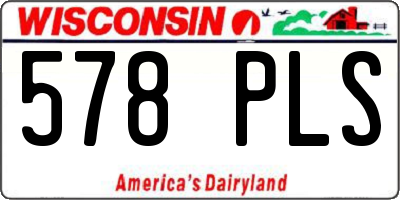 WI license plate 578PLS