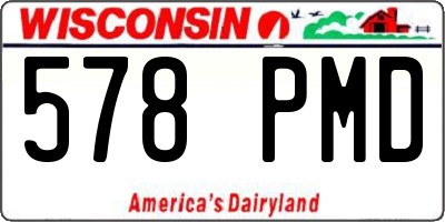WI license plate 578PMD