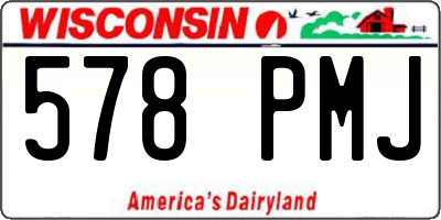 WI license plate 578PMJ