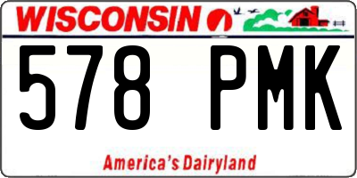 WI license plate 578PMK