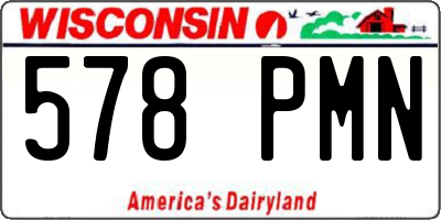 WI license plate 578PMN