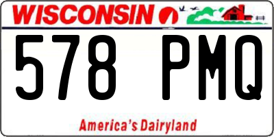 WI license plate 578PMQ