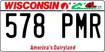 WI license plate 578PMR