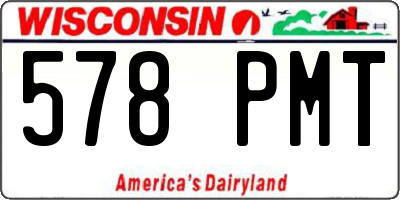 WI license plate 578PMT