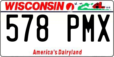 WI license plate 578PMX