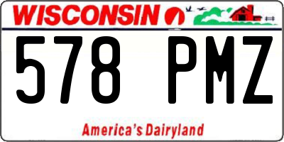 WI license plate 578PMZ