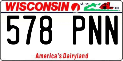WI license plate 578PNN