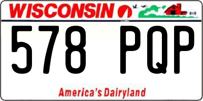 WI license plate 578PQP