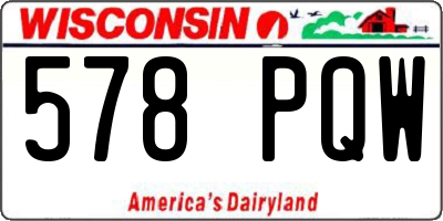 WI license plate 578PQW