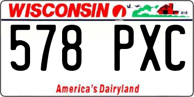 WI license plate 578PXC