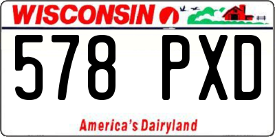 WI license plate 578PXD