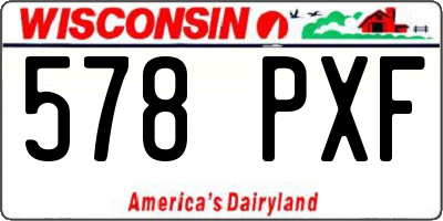 WI license plate 578PXF