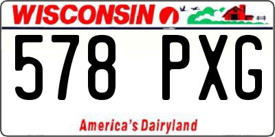 WI license plate 578PXG