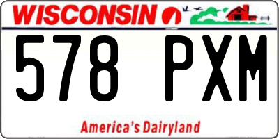 WI license plate 578PXM