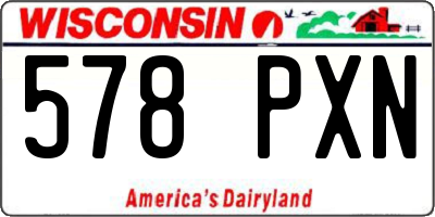 WI license plate 578PXN