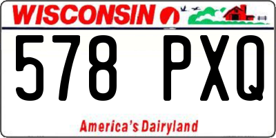 WI license plate 578PXQ