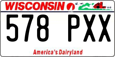 WI license plate 578PXX
