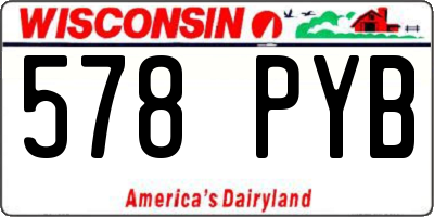 WI license plate 578PYB