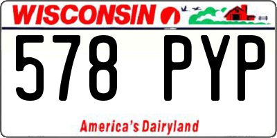 WI license plate 578PYP