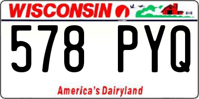 WI license plate 578PYQ