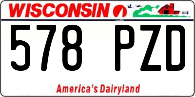 WI license plate 578PZD