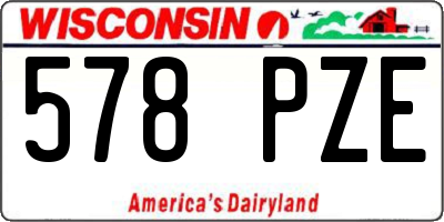 WI license plate 578PZE