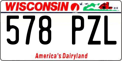 WI license plate 578PZL