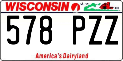 WI license plate 578PZZ