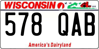 WI license plate 578QAB