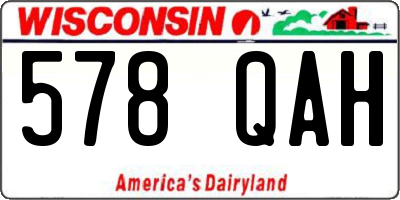 WI license plate 578QAH