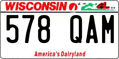 WI license plate 578QAM