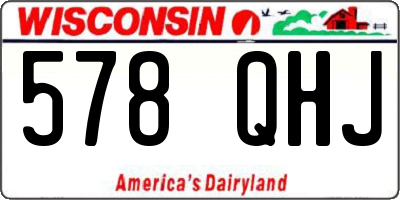 WI license plate 578QHJ
