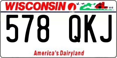 WI license plate 578QKJ