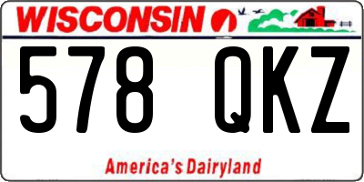 WI license plate 578QKZ