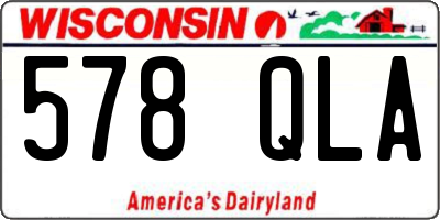 WI license plate 578QLA