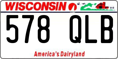 WI license plate 578QLB