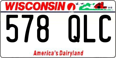 WI license plate 578QLC