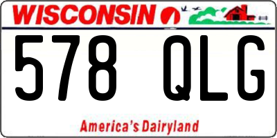 WI license plate 578QLG