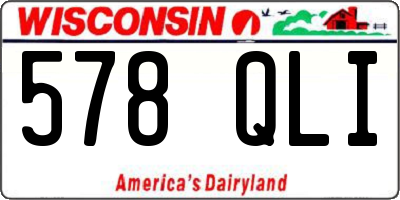 WI license plate 578QLI