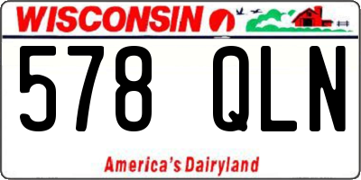 WI license plate 578QLN