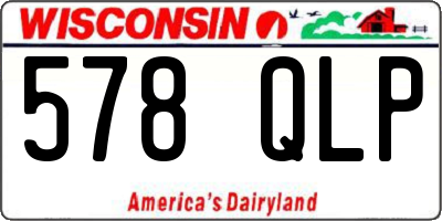 WI license plate 578QLP