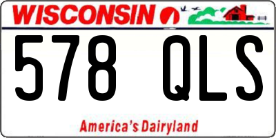 WI license plate 578QLS