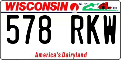 WI license plate 578RKW