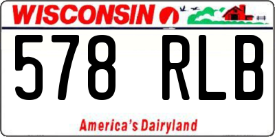 WI license plate 578RLB