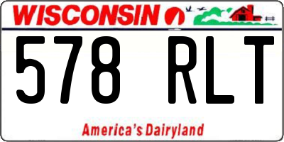 WI license plate 578RLT