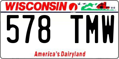 WI license plate 578TMW