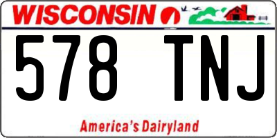 WI license plate 578TNJ