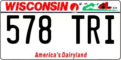 WI license plate 578TRI