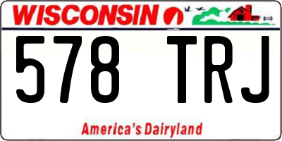 WI license plate 578TRJ